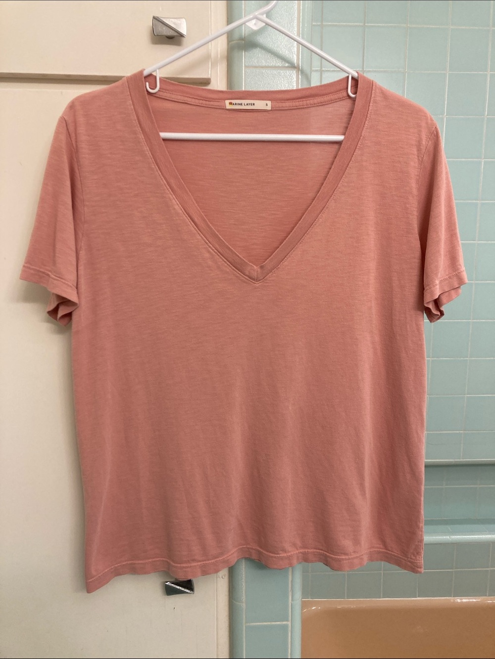 Marine Layer pink t-shirt
